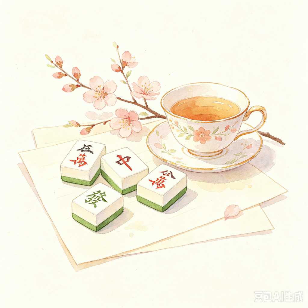 simple text mahjong tiles